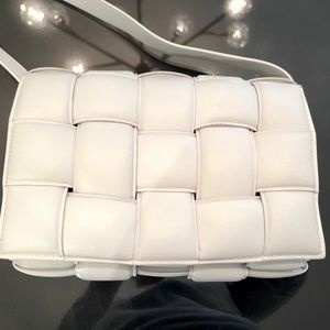 Padded white cassette classic size Bottega Veneta Bag